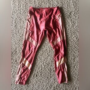 Good American metallic pink leggings